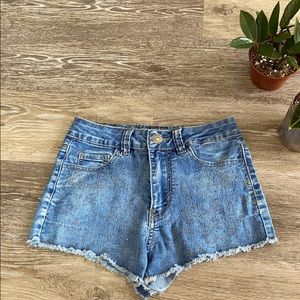 Bedazzled short shorts